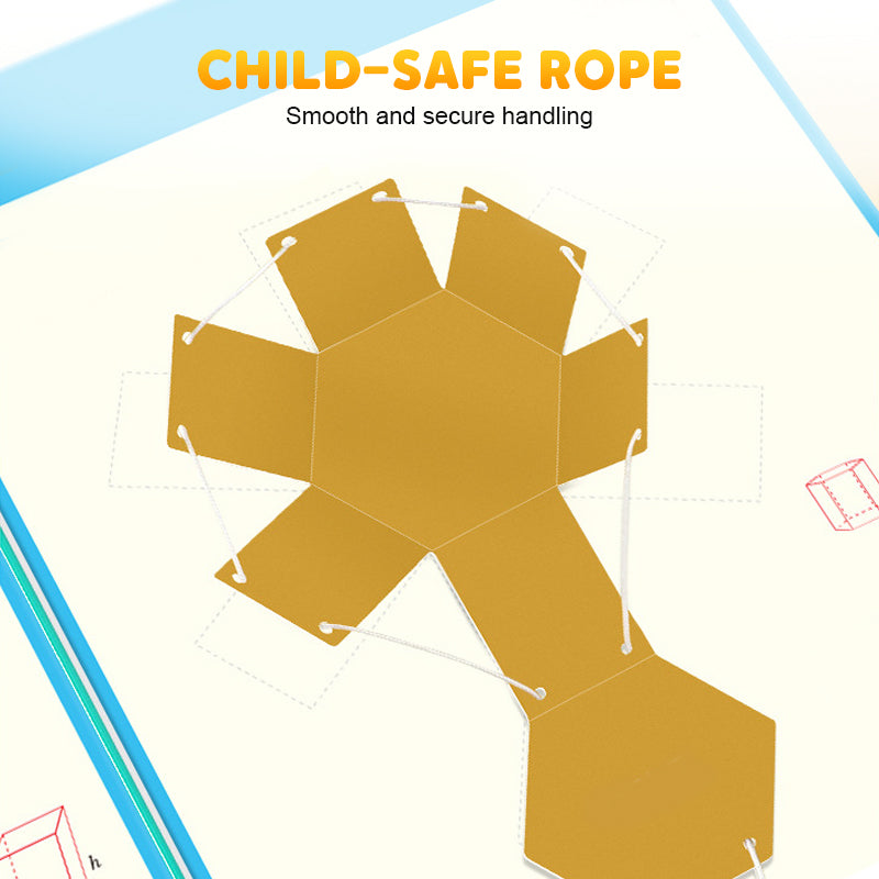 🔥Letzter Tag 50% REDUKTION👶✨Ziehschnur 3D-Geometrie Lernbuch