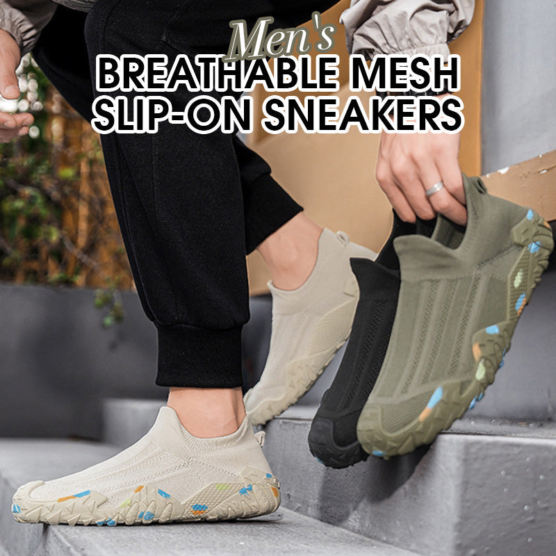 Atmungsaktive Slip-On-Sneaker aus Mesh für Herren