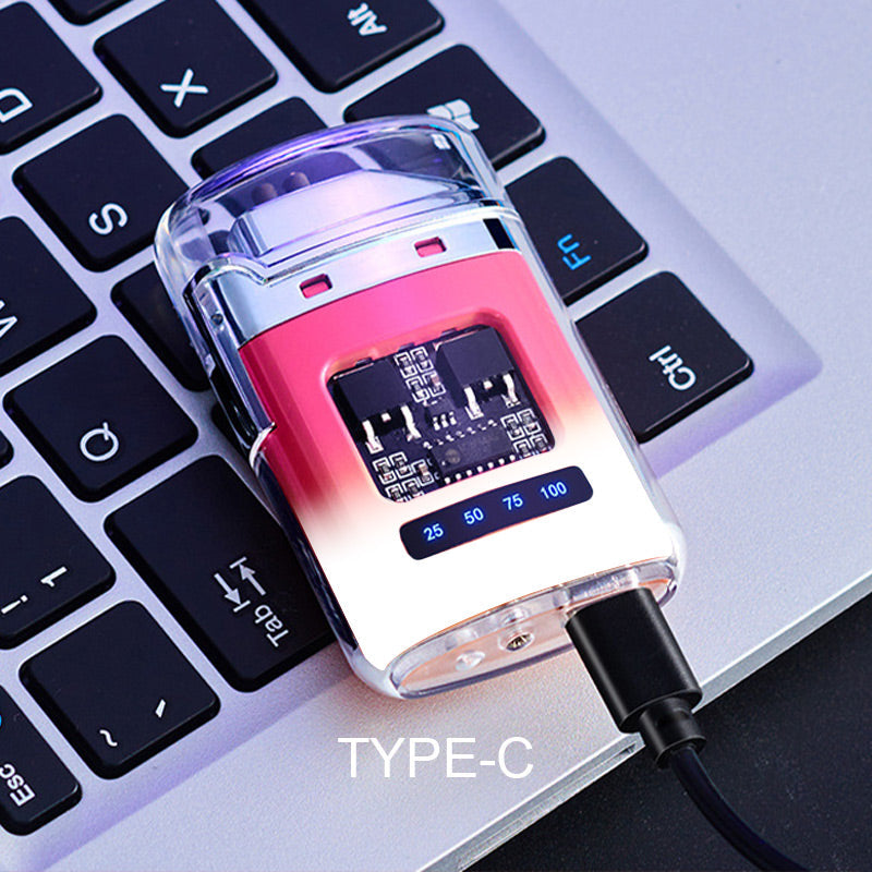 🔥⚡Wiederaufladbares, windfestes Feuerzeug mit Digitalanzeige und Pulsfunktion